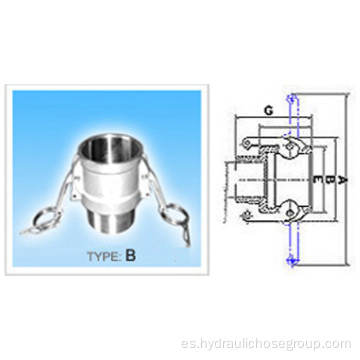 Acoplador Camlock Tipo B Macho